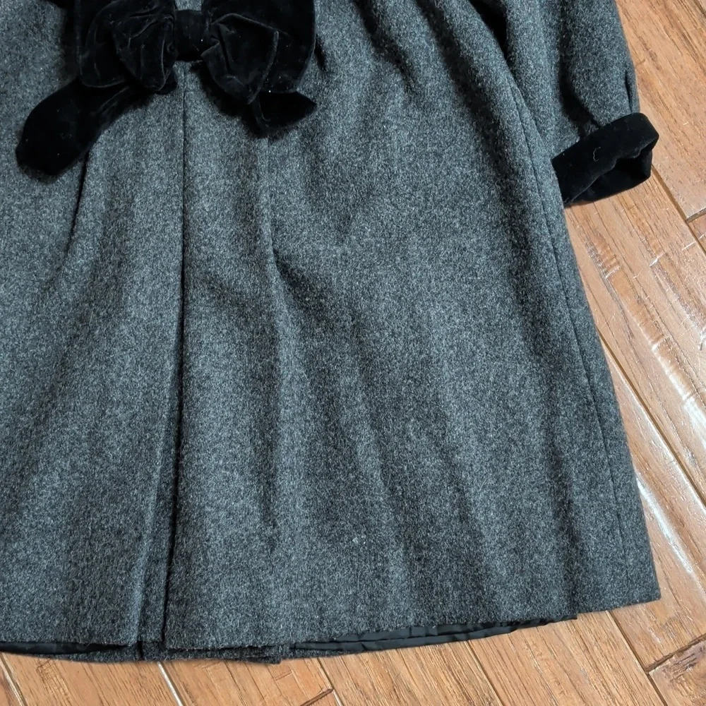 Rothschild Charcoal Coat with Black Velvet Accents